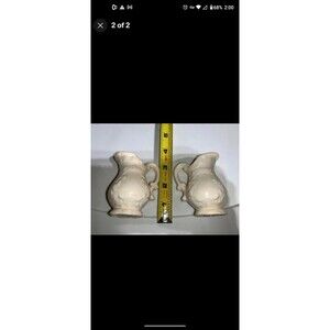 White Black Milk Jugs Salt Pepper Shaker Vintage Kitchen